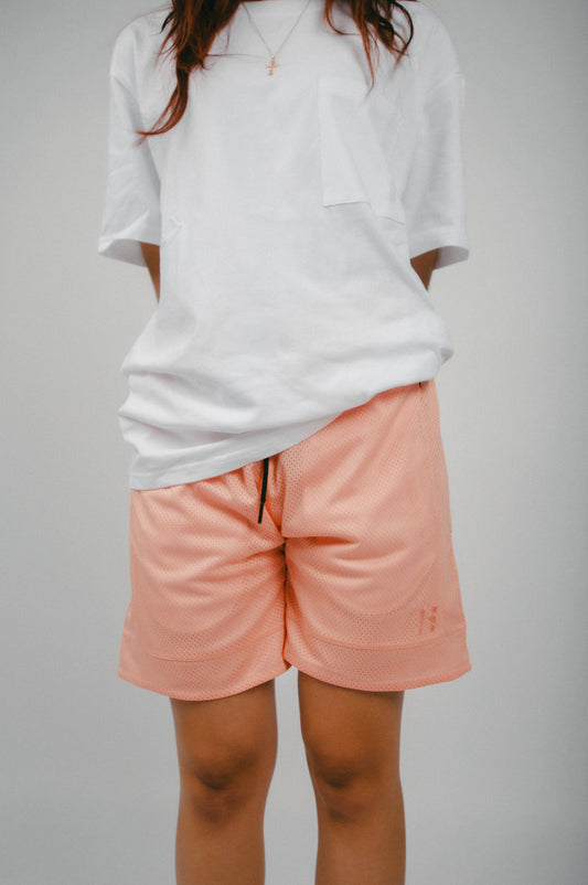 Paneled Mesh Shorts V3 - Coral